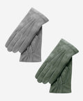 CC3117 (slate) - Men's Italian cashmere lined suede formal dress gloves 2