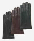 CC3301 (black) - Men’s Italian cashmere lined touchscreen leather gloves 5