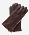 CC3301 (brown) - Men’s Italian cashmere lined touchscreen leather gloves 1