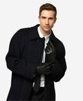 CC3339 (black) - Men’s Italian woven leather gloves with cashmere lining 3