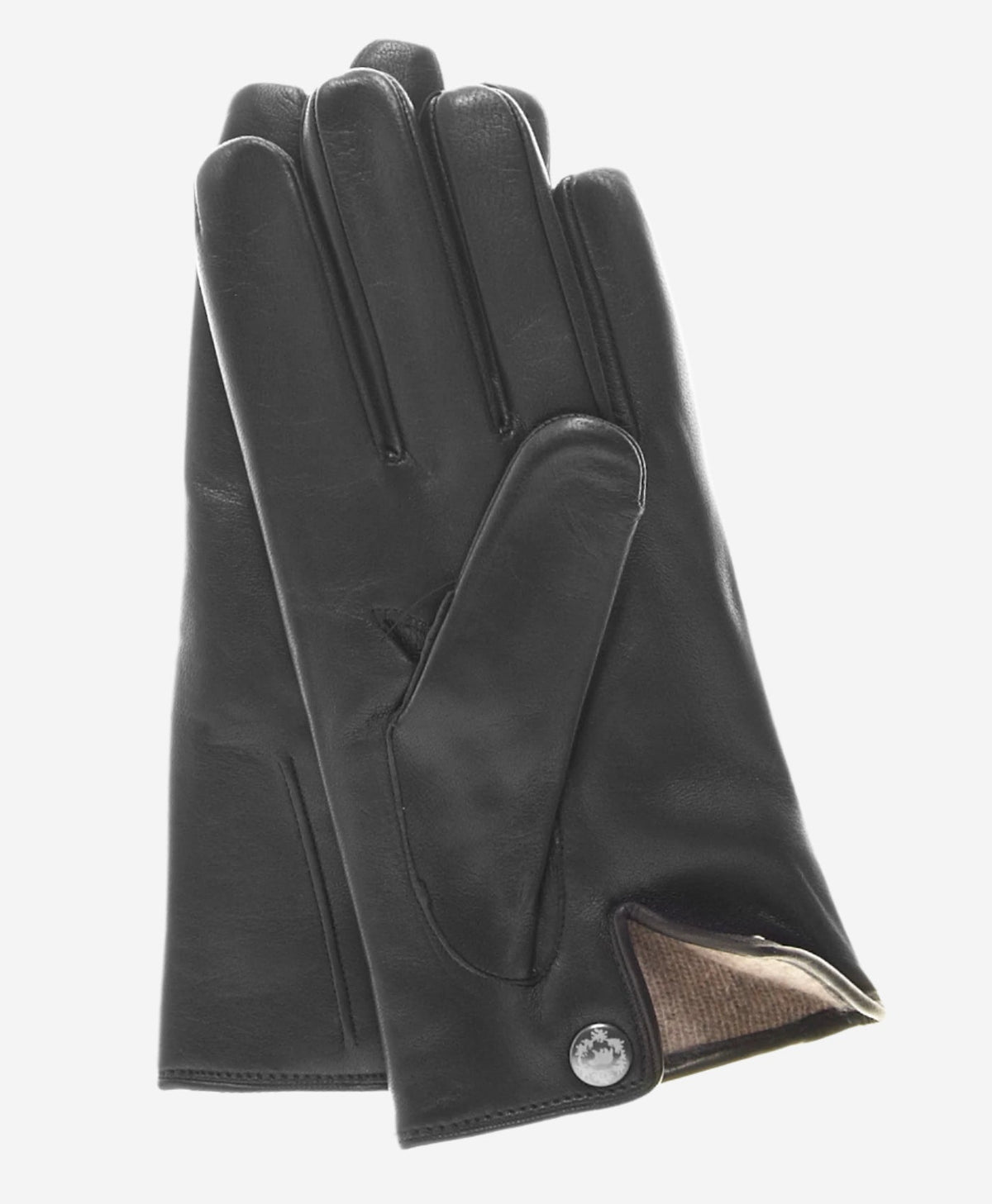 CC3341 (black) - Men's Italian cashmere lined leather gloves