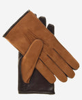 CC3434 (brown) -  Men’s Italian suede and lambskin gloves with cashmere lining 1