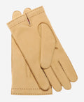 CC3630 (natural) - Men’s handsewn Italian cashmere lined nubuck gloves 2