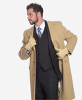 CC3630 (natural) - Men’s handsewn Italian cashmere lined nubuck gloves 4