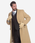 CC3630 (natural) - Men’s handsewn Italian cashmere lined nubuck gloves 5