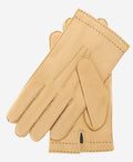 CC3630 (natural) - Men’s handsewn Italian cashmere lined nubuck gloves 1