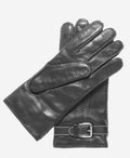 CC3905 (black) - Men’s Italian cashmere lined leather gloves with shearling cuff 3