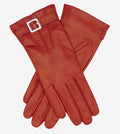 CC4201 (red) - Women’s Italian cashmere lined leather gloves with buckle 2