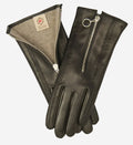 CC4243 (black) - Italian cashmere lined gloves with zippers 1