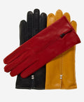 CC4301 (red) - Women’s handsewn Italian cashmere lined leather gloves 4