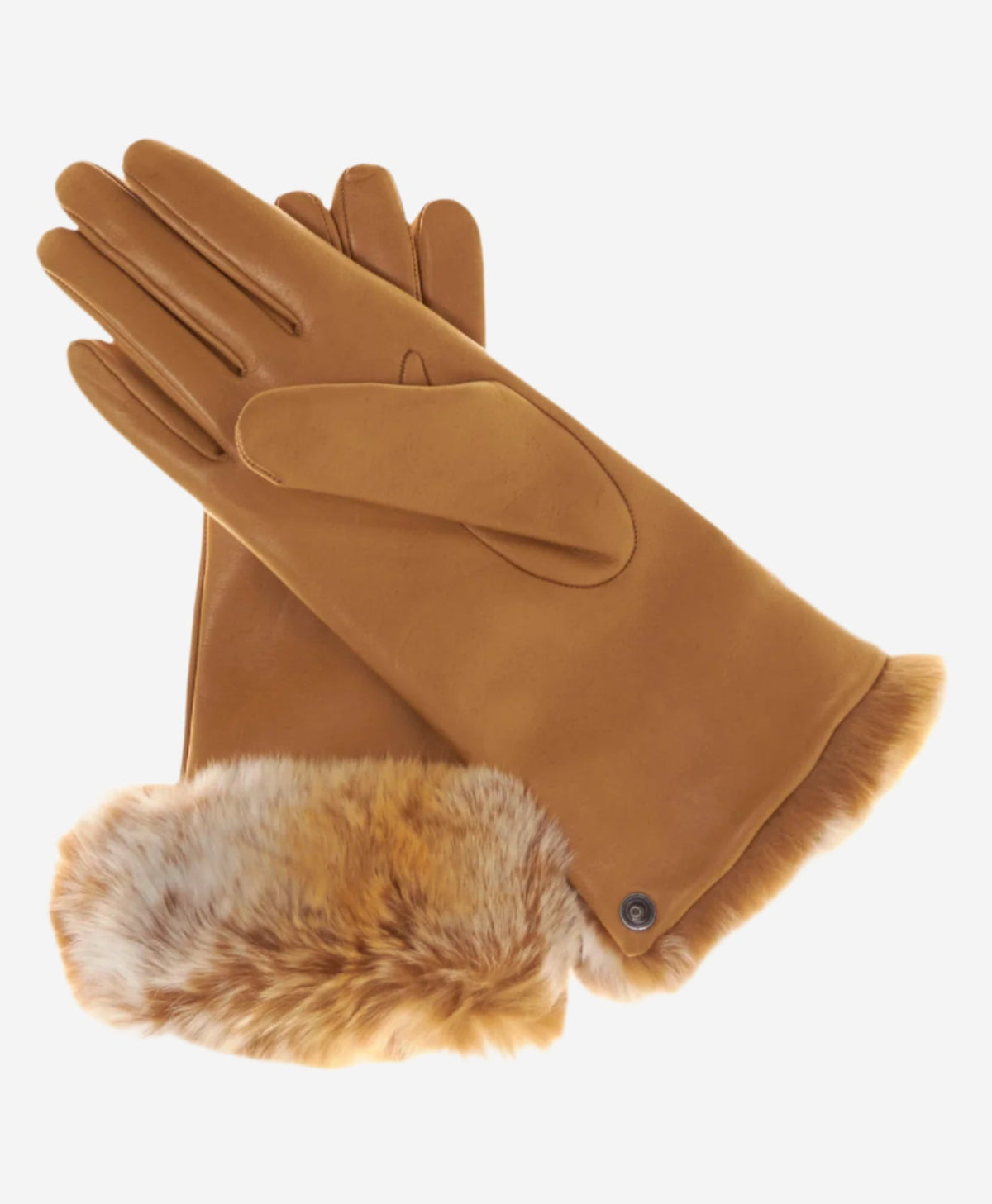 CC4514 (vac) - Women’s Italian rex rabbit fur cuff lambskin gloves