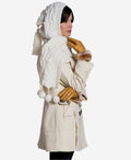 CC4514 (vac) - Women’s Italian rex rabbit fur cuff lambskin gloves 7