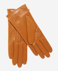 CC4668 (orange) - Women’s Italian orange suede winter gloves cashmere lined with unique hand detailing 2