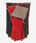 CC4879W4 (red) - “4-button length” Italian cashmere lined gloves with side zipper 4