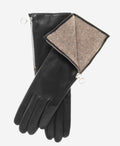 CC4879W4 (black) - “4-button length” Italian cashmere lined gloves with side zipper 1