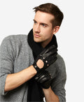 CD3020 (black) - Men’s Italian lambskin leather driving gloves 2