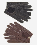 CD3501 (brown) - Men’s handsewn Italian lambskin leather driving gloves 5
