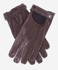 CD3528 (brown) -Men’s Italian leather driving gloves with cashmere lining 3