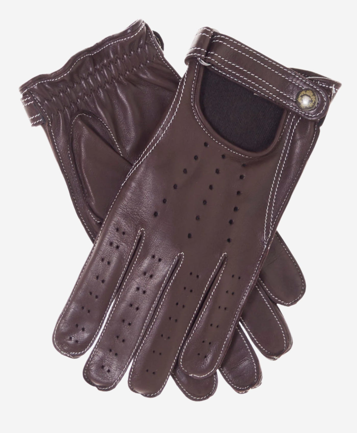 CD3528 (brown) -Men’s Italian leather driving gloves with cashmere lining