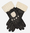 CD4141 (black) - Women’s Italian winter leather driving gloves with cashmere lining 2