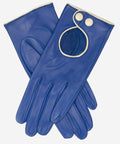 CD4255 (blue) - Women’s Italian leather driving gloves with contrast welting 2