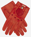CD4266 (red) - Women’s Italian leather driving gloves with contrast stitching 1