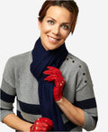 CD4266 (red) - Women’s Italian leather driving gloves with contrast stitching 2