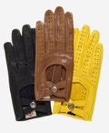 CD4378 (saddle) - Women's sporty Italian leather driving gloves 4