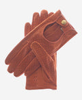 CD4466 (cognac) - Women’s Italian ventilated leather driving gloves 1
