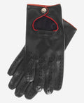 CD4927 (black) - Women’s Italian leather driving gloves with accent piping 2