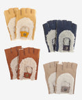 CL4522 (golden) - Women’s Italian shearling fingerless gloves 2