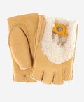 CL4522 (golden) - Women’s Italian shearling fingerless gloves 1
