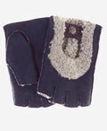 CL4522 (navy) - Women’s Italian shearling fingerless gloves 1