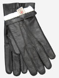 CR3103 (black) - Men’s handsewn Italian rabbit fur gloves 1
