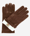 CR3302 (brown) - Men’s cadet Italian rabbit fur gloves with shorter fingers 1