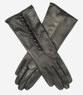 CS4255 (black) - Italian Silk Lined Gloves with 4-Button Length 1