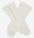 CS4255 (white) - Italian Silk Lined Gloves with 4-Button Length 2