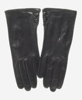 CS4345 (black) - Women's Italian Silk Lined Leather Gloves with 2 Buttons 2