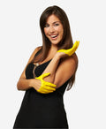 CU4303 (yellow) - Women's Short Italian Leather Gloves 3