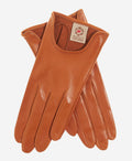 CU4629 (cognac) - Women's Unlined Italian Fashion Leather Gloves With Short Wrist 1