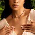 Protection & Wisdom - Multi Sapphire Evil Eye Necklace 2