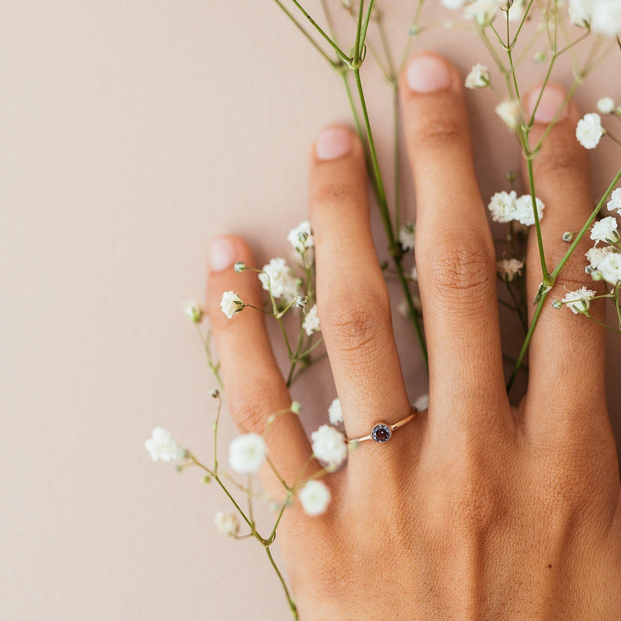 December Birthstone Ring ∙ Blue Zircon