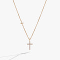 Cross Delicate Pave Crystal Pendant Necklace 1