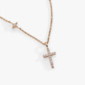 Cross Delicate Pave Crystal Pendant Necklace 3