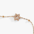 Star of David Delicate Pave Beaded Chain Bracelet 7