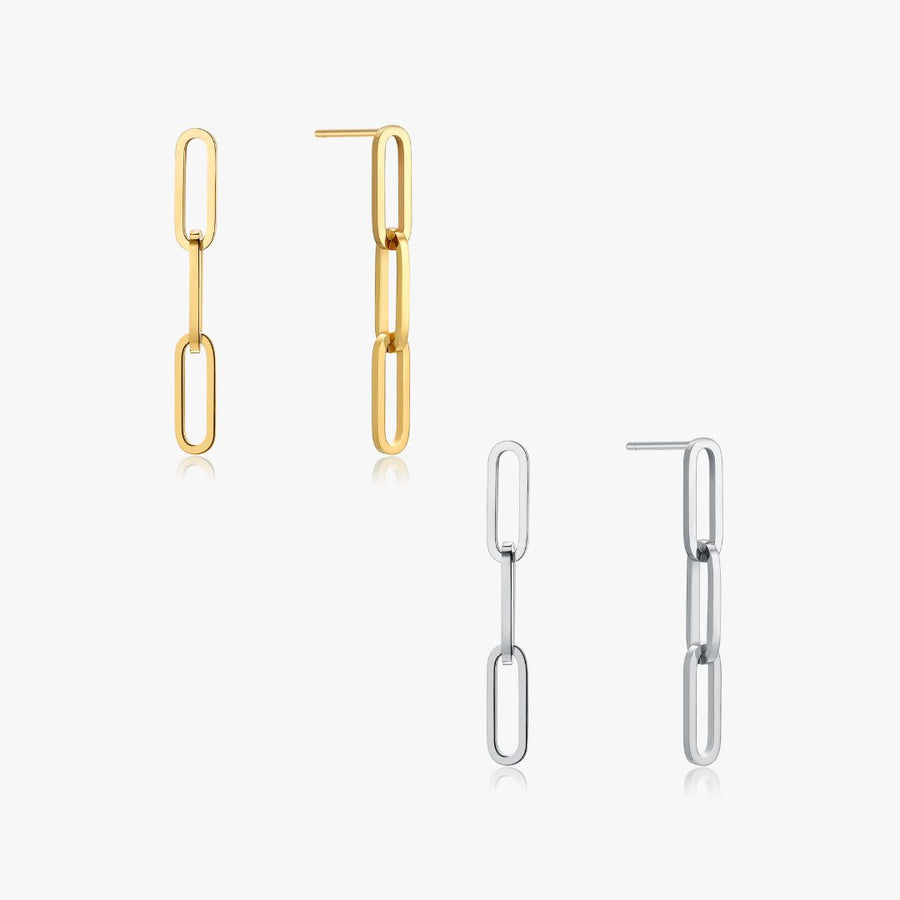 Drop The Link Earrings
