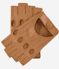 Rossana (vac) - Italian fingerless lambskin leather driving gloves 1