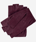 Rossana (magenta) - Italian fingerless lambskin leather driving gloves 2