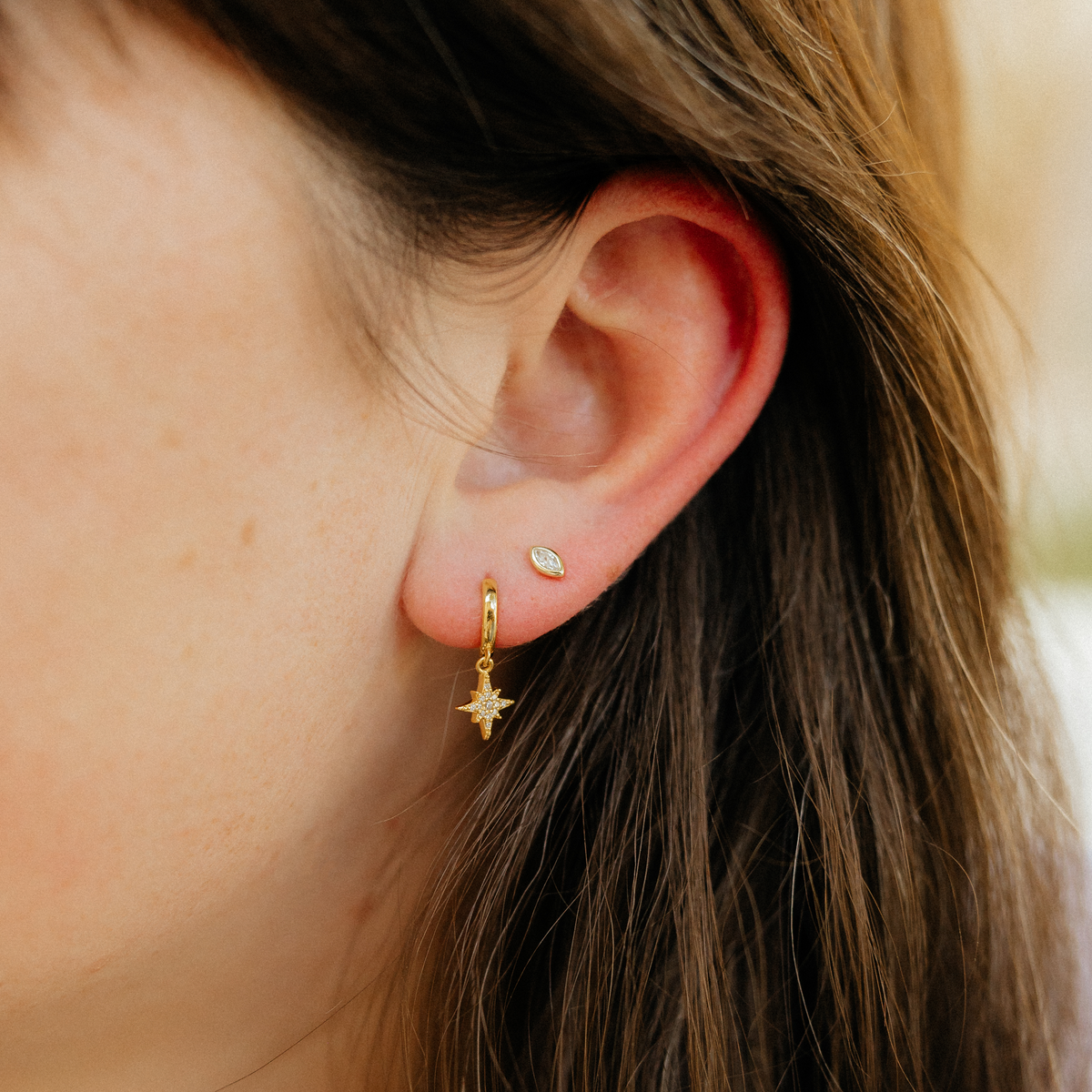 Leo Hoop Earrings