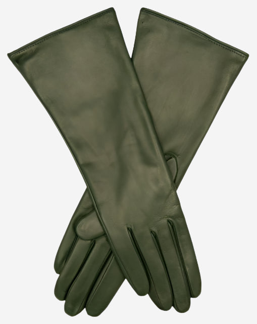 Camilla (forest) - Italian "4 button length" cashmere lined leather gloves